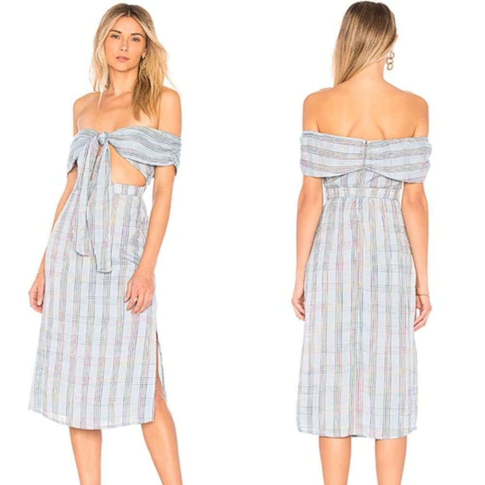Majorelle Off Shoulder Midi Dress